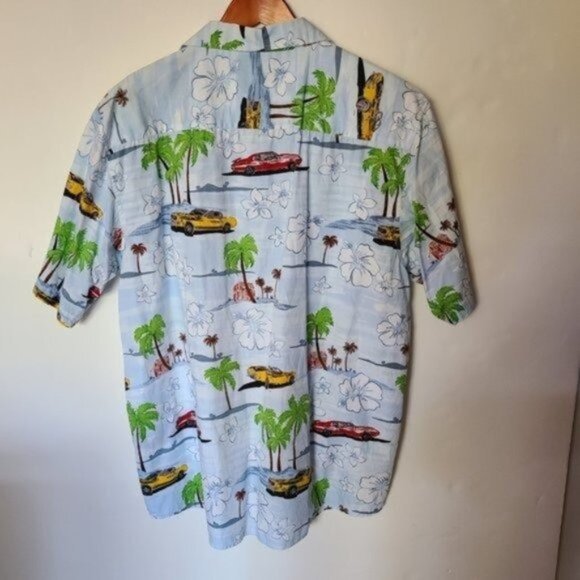 Pineapple Connection Hawaiian Tropical Blue Floral‎ - Picture 11 of 13